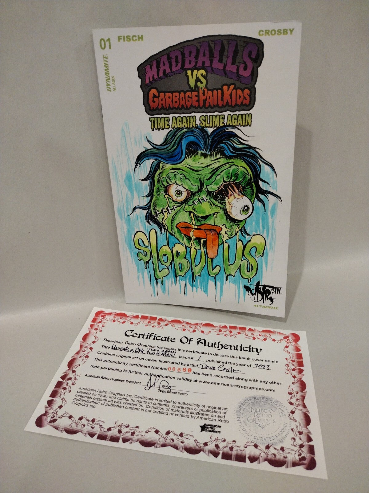Madballs vs Garbage Pail Kids TGSA 1 Sketch Variant Comic W DCastr Original Art