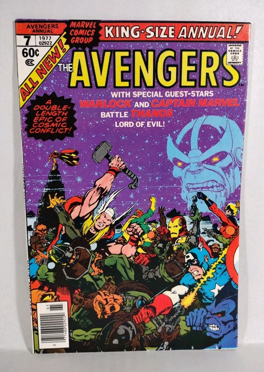 Avengers Annual #7 (1977) Marvel Comic Thanos Death Of Adam Warlock Starlin F-VF