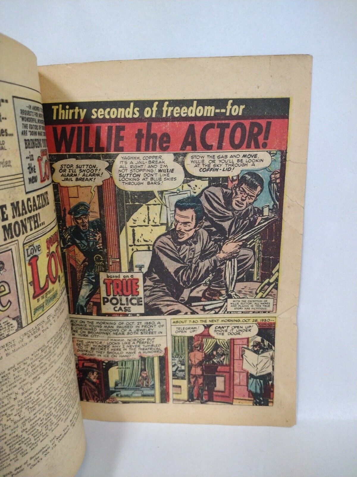 Coveress Golden Age Crime Comic Detective Headline Justice Traps The Guilty 