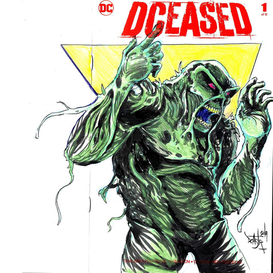 DCEASED #1 (of 6) (2019) Blank Sketch Cover W Original Art DCastr 