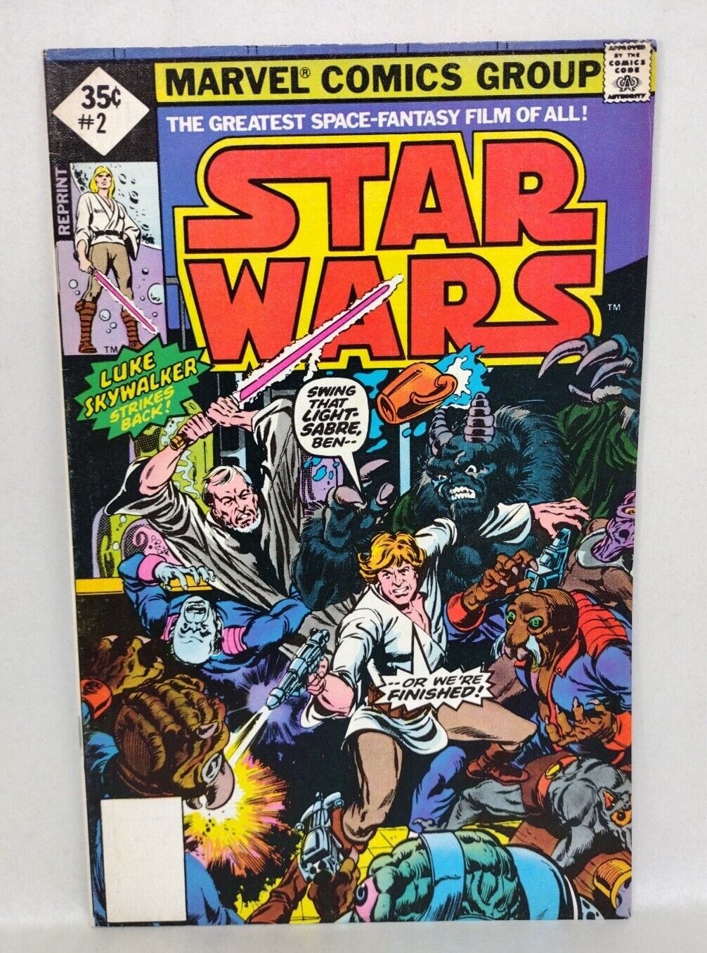 Star Wars #2 (1977) Marvel Comic Whitman 35 Cent Diamond Reprint Variant 