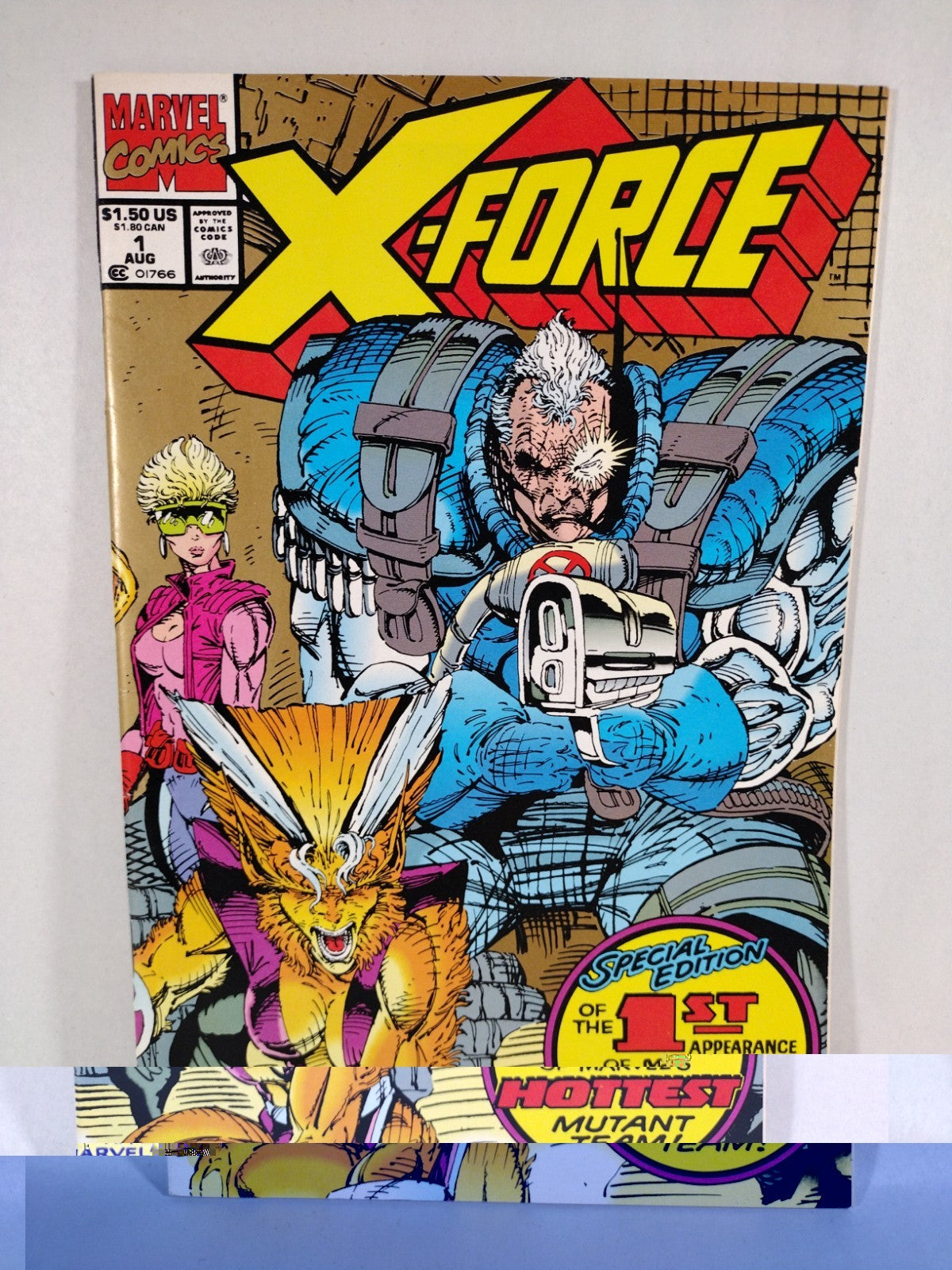 X-Force Marvel Comic Lot #1 1 2nd Gold 2-4 Spider-Man #16 Marvel Age #102 VF+