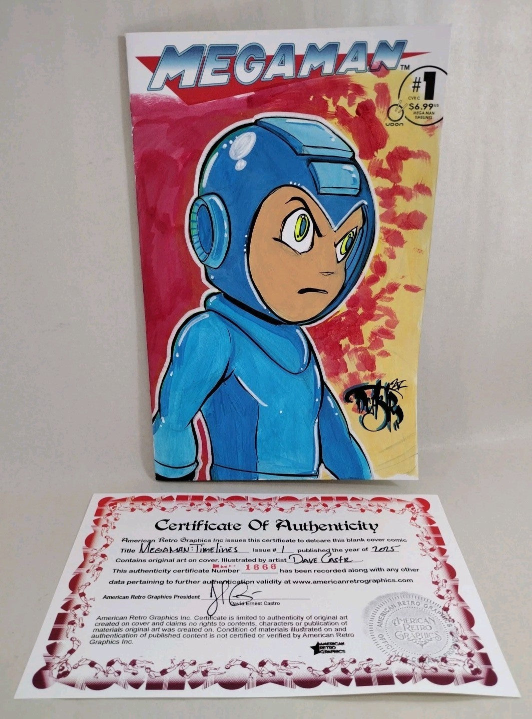 MegaMan Timelines #1 (2025) Udon Capcom Sketch Cover Comic W Original DCastr Art