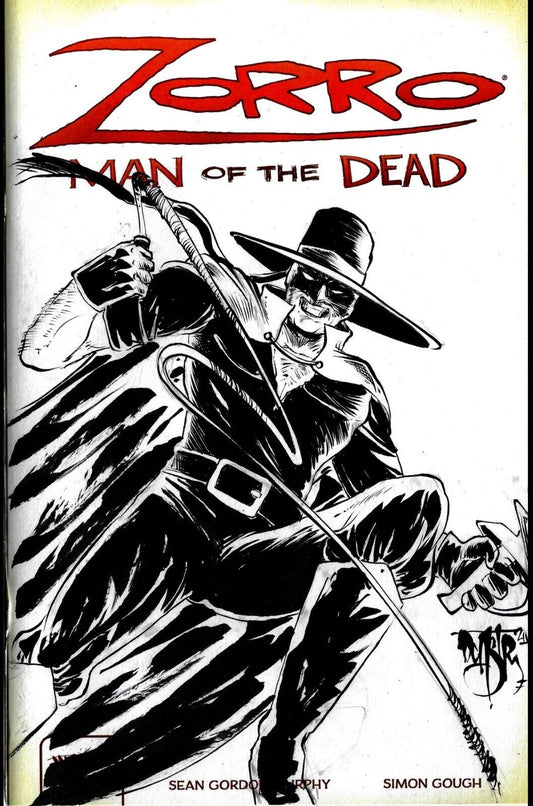 Zorro Man Of The Dead 1 Massive Sketch Variant Cover W Original Dave Castr Art