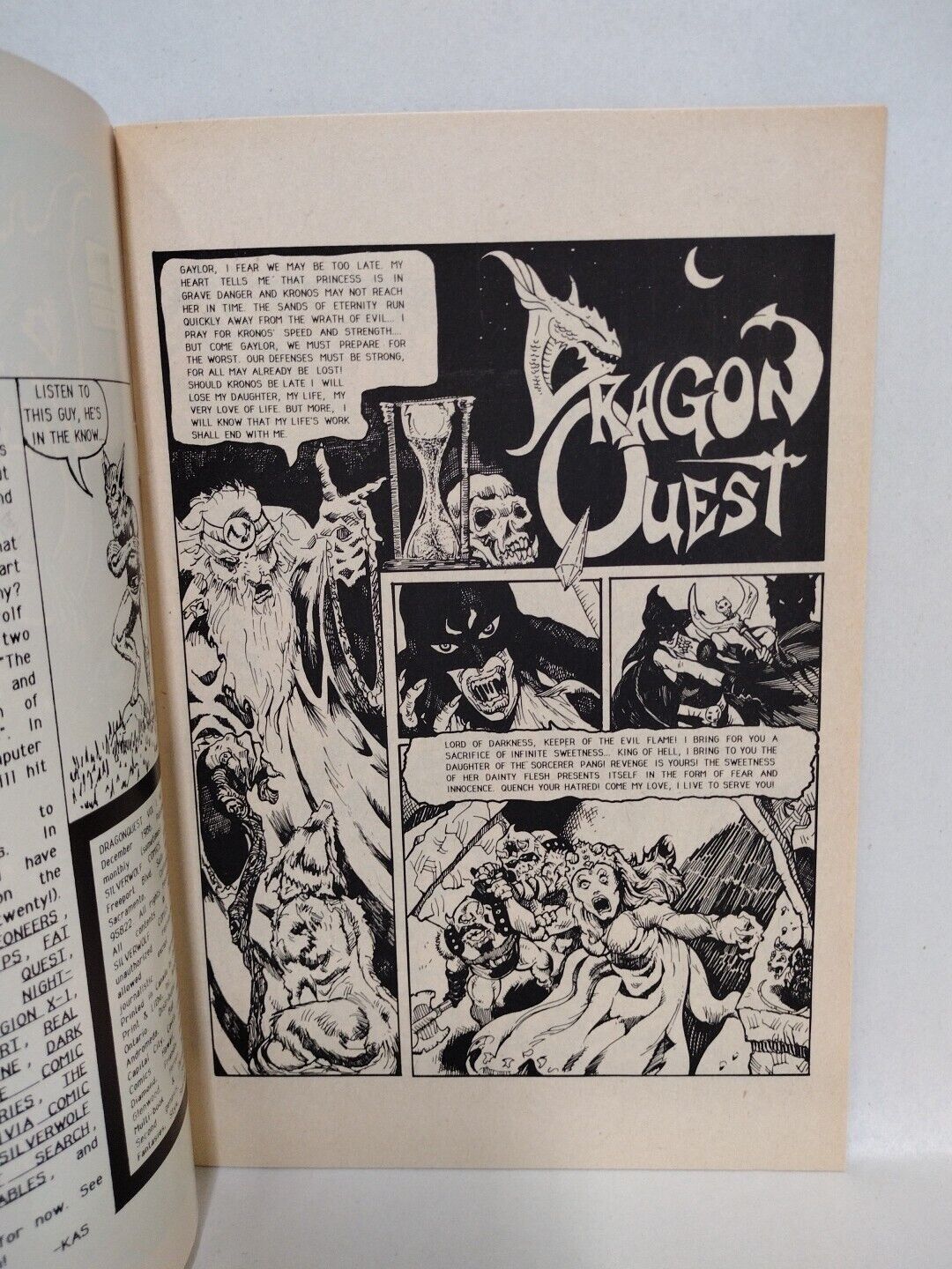 Dragon Quest (1986) #1 & 2 Complete Silverwolf Comic Set Tim Vigil Art