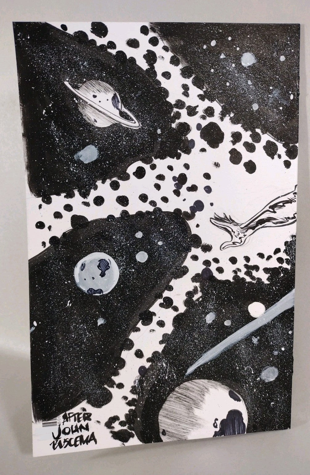 Silver Surfer Black (2019) Marvel Sketch Cover Variant W Original Dave Castr Art