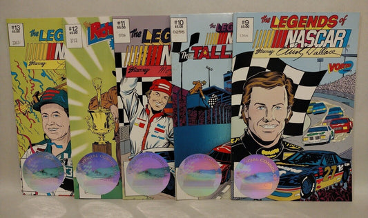 Legends Of NASCAR (1992) Vortex Hologram Variant Comic Lot Set #9 10 11 12 13