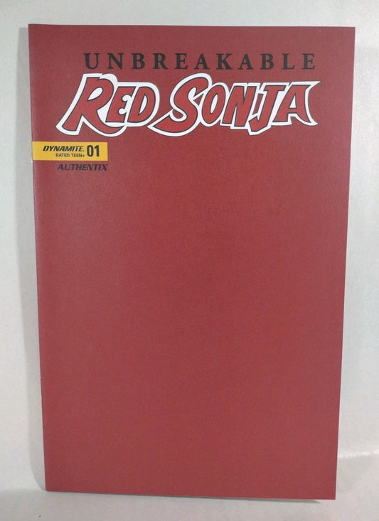 Unbreakable Red Sonja #1 (2022) Dynamite Comic Red Blank Variant Cover S New NM