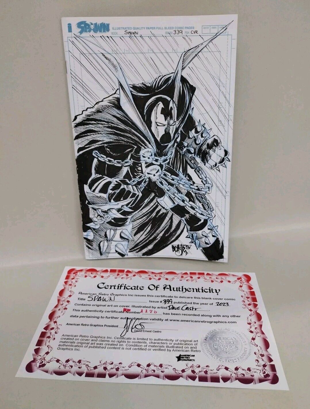 Spawn 339 (2023) Image Comic Sketch Cover Variant w Original Dave Castr Art