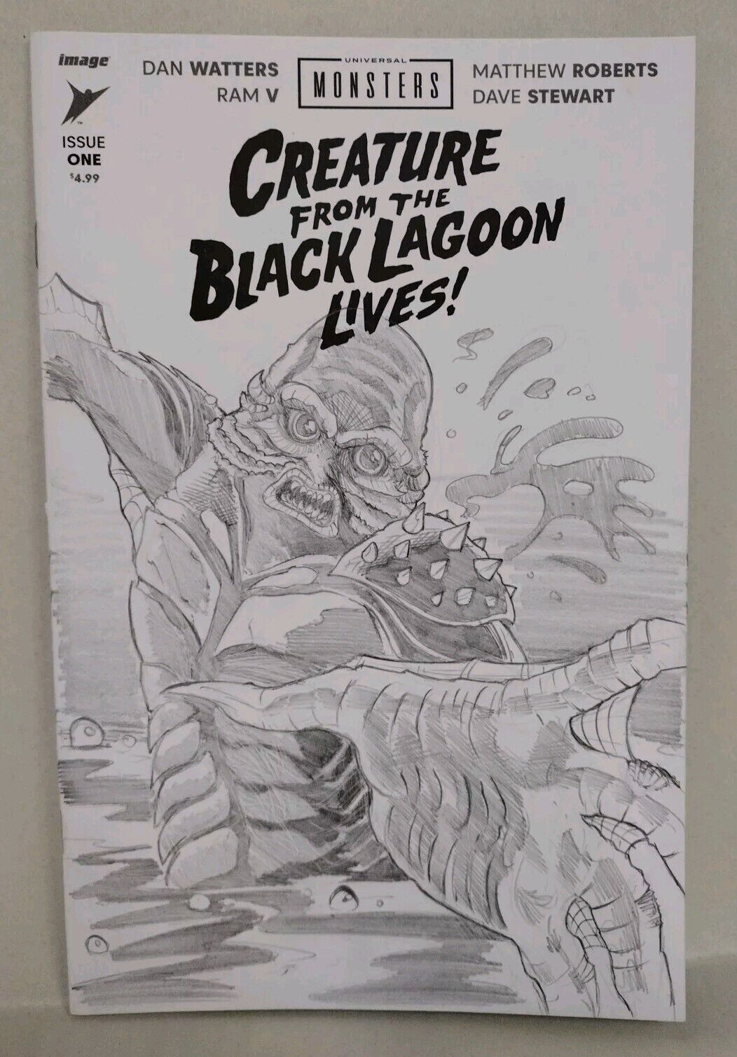 Creature From The Black Lagoon Lives #1 Sketch Cover Var W Original Pencil Art