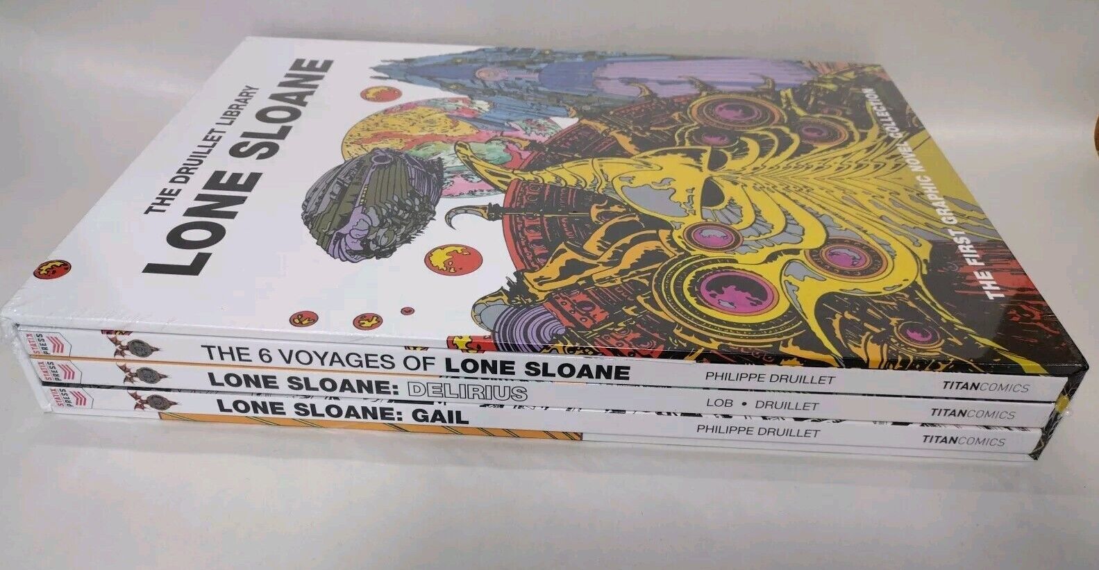 Philippe Druillet Lone Sloane Titan HC 3 BK Boxed Set W Cards GAIL New Sealed