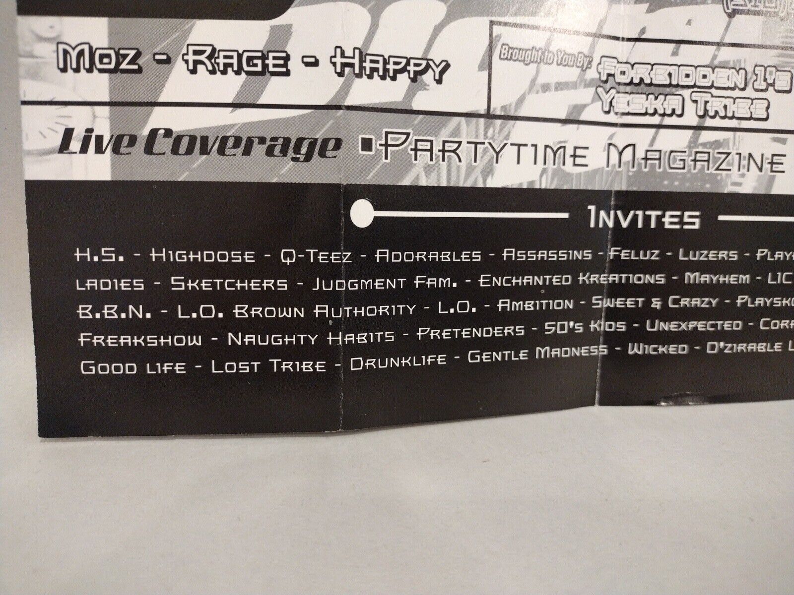 Digital Fantasy 2 1997 Los Angeles Underground Party Flyer 8.5 X 11 Party Crews