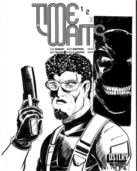 Time Waits #1 (2024) DSTLRY Sketch Cover Comic W Orignal Dave Castr Art ARG COA