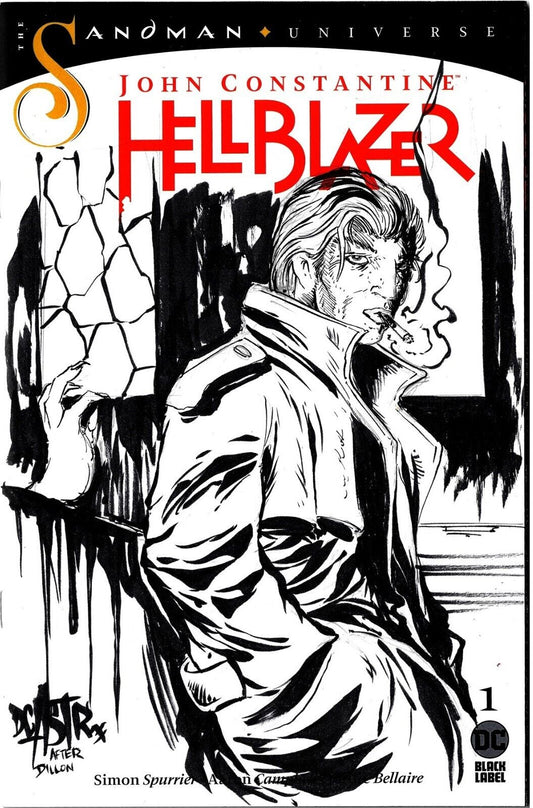 Hellblazer 1 (2020) DC Blank Cover Variant Comic W Original Dave Castr Art ARG