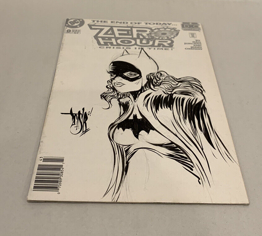 ZERO HOUR Blank Sketch Variant Cover DC Comic 1994 Original Art Dave Castr