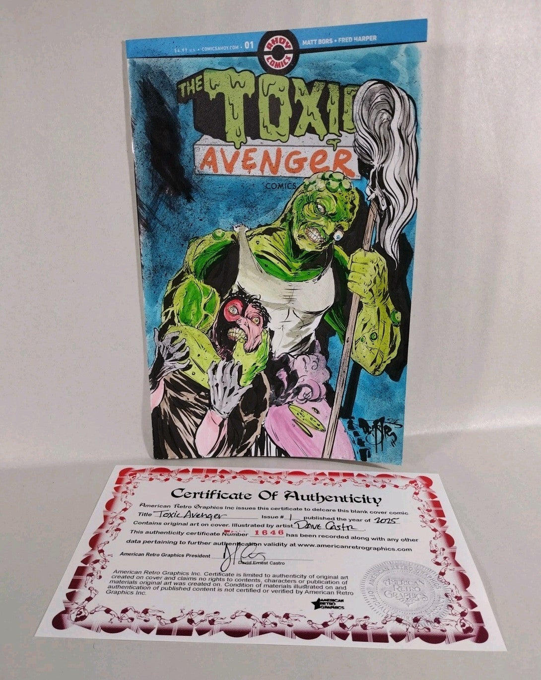 Toxic Avenger #1 (2025) Ahoy Sketch Cover W Original Dave Castr Art