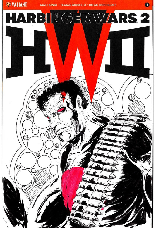 Harbinger Wars II #1 (2018) Valiant Blank Cover Comic w Original Bloodshot Art