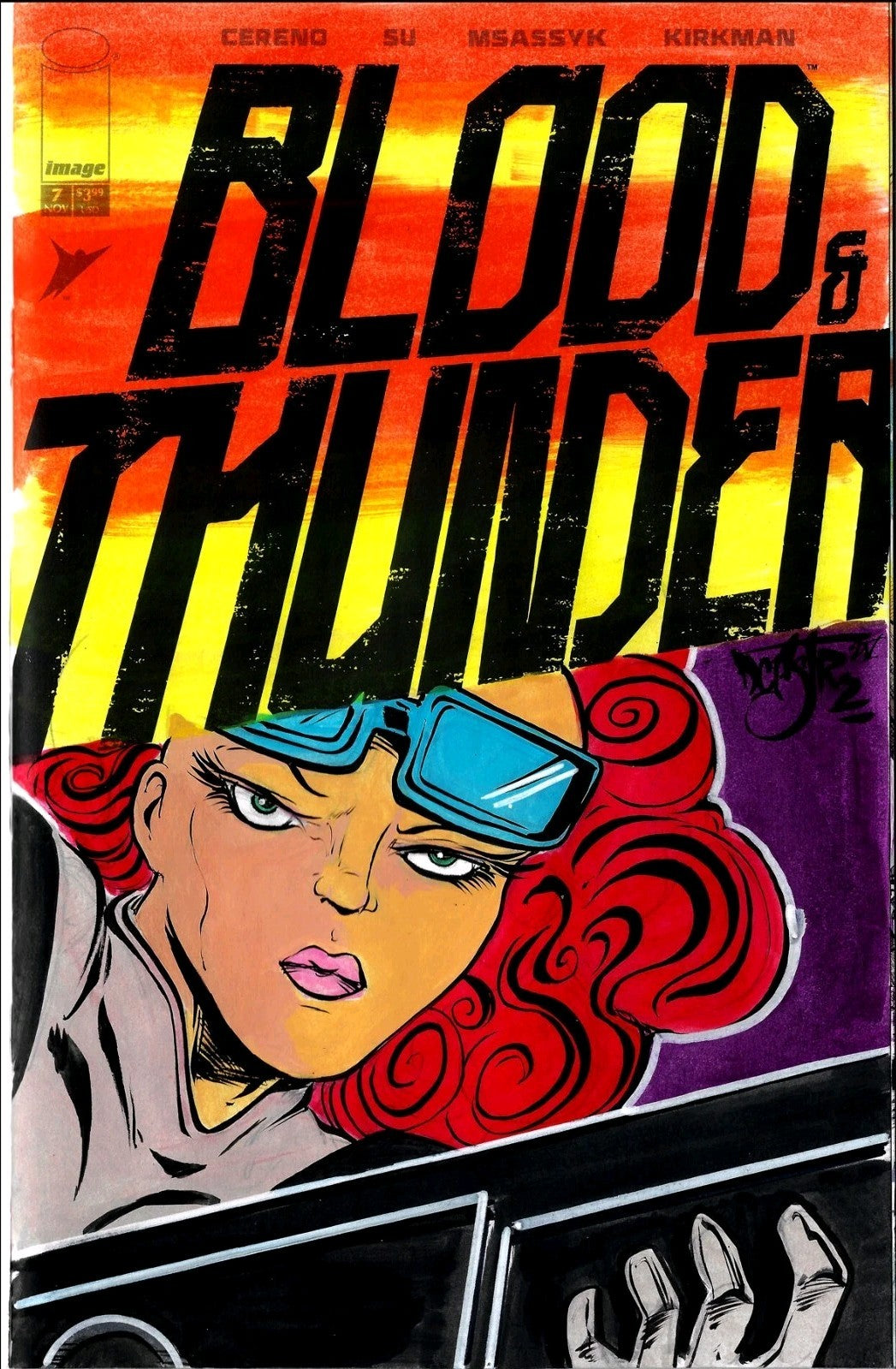 Blood & Thunder #7 (2025) Image Comic Sketch Cover Variant W Original DCastr Art