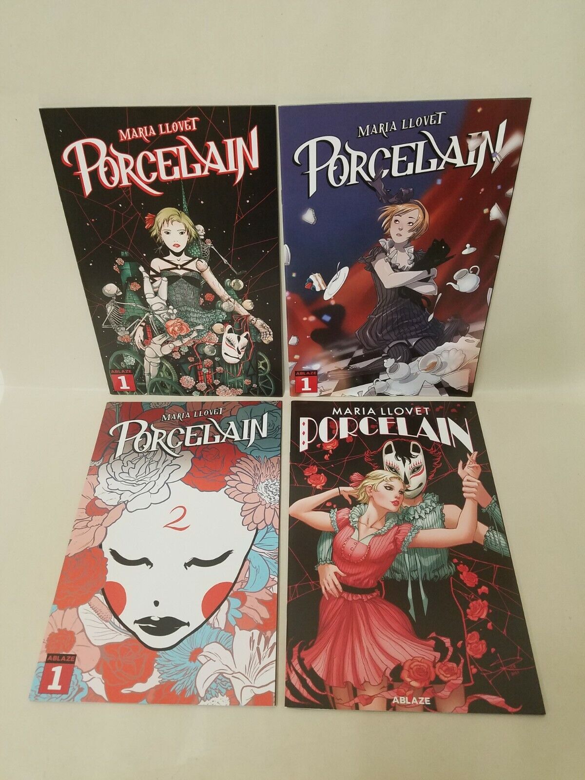 Porcelain #1 Ablaze Comic Cover A C D E Set NM Maria Llovet Sabine Rich