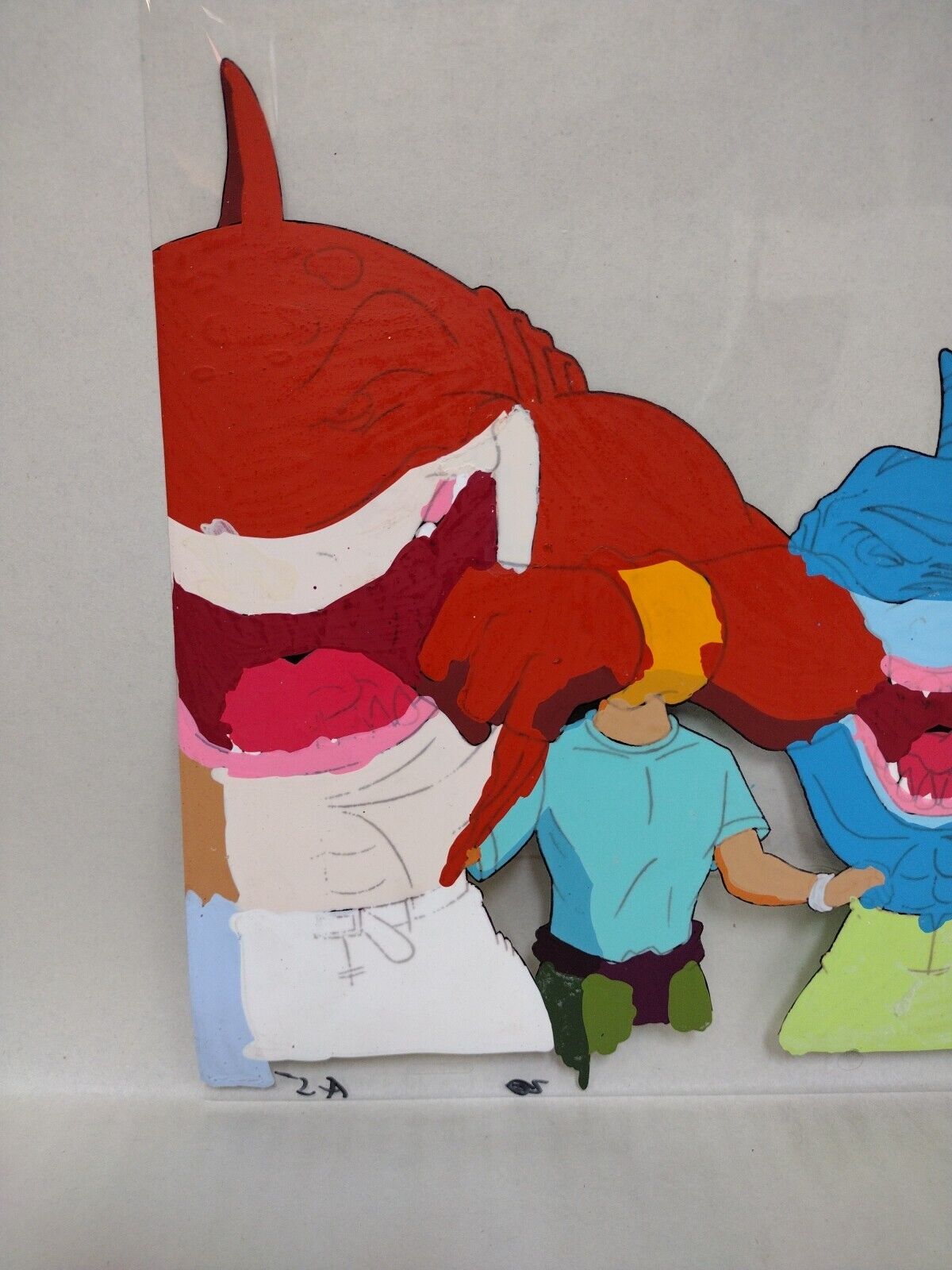 Street Sharks 1996 Original Animation Production Cel Slammu Streex Jab W Drawing