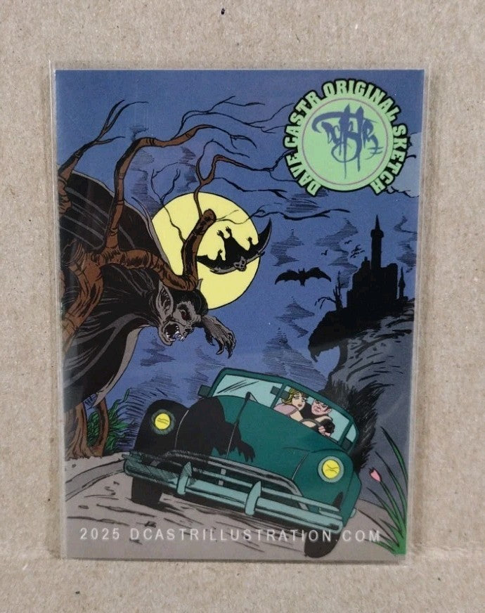 Dave Castr Crusin (2025) OAC Sketch Card W Original Kamen Rider Art ACEO