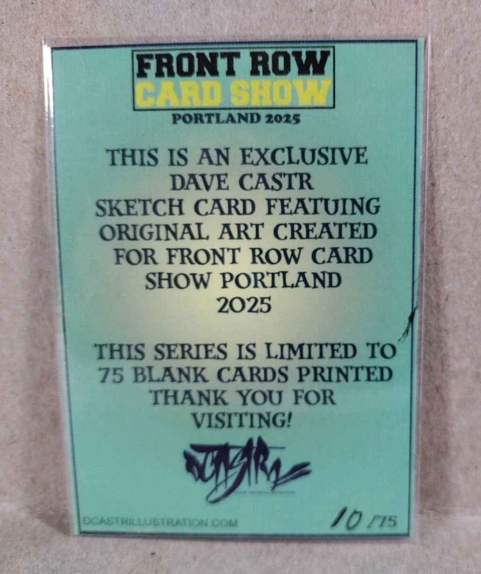DCastr (2025) Front Row Show Exclusive Sketch Card W Original Vampire Batman Art