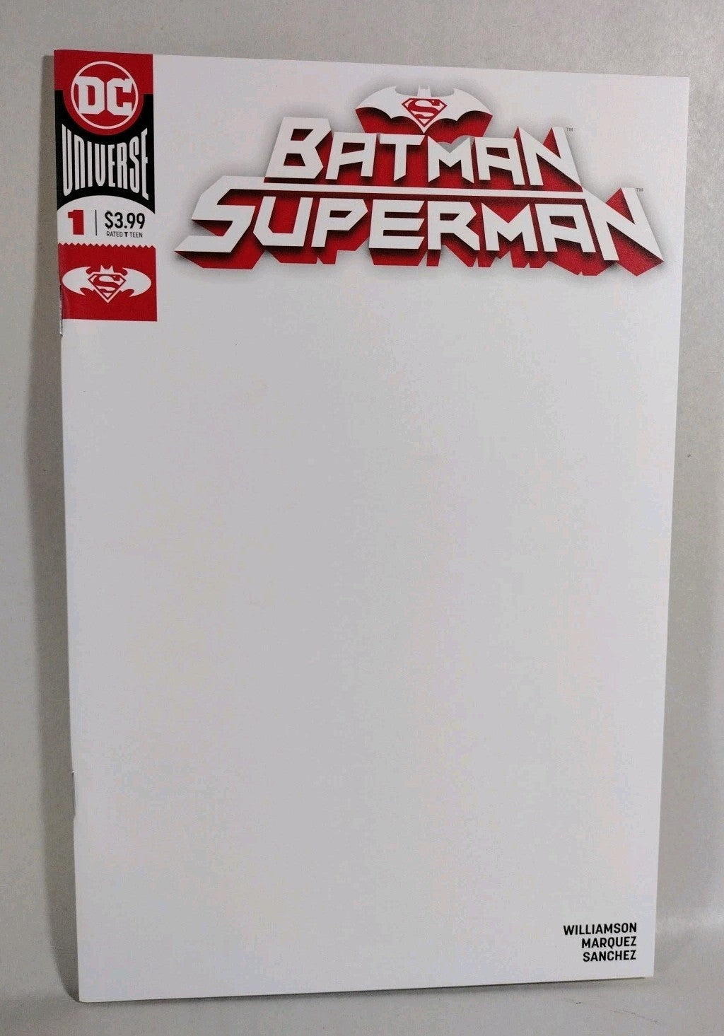 Batman Superman #1 (2019) DC Comic Blank Sketch Variant Cover New NM