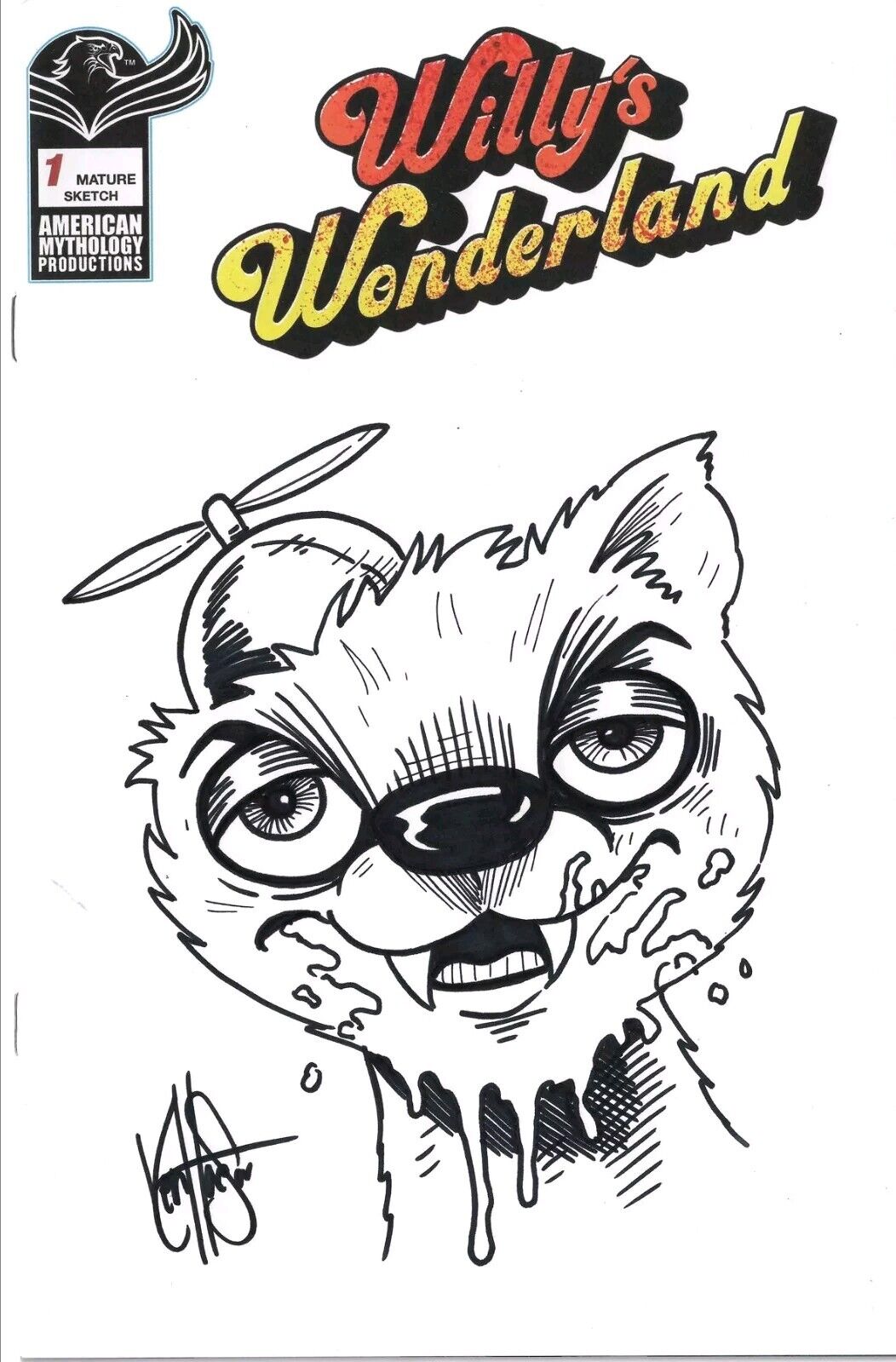 Willy's Wonderland #1 (2021) AM Blank Cover Comic Var W Original Ken Haeser Art