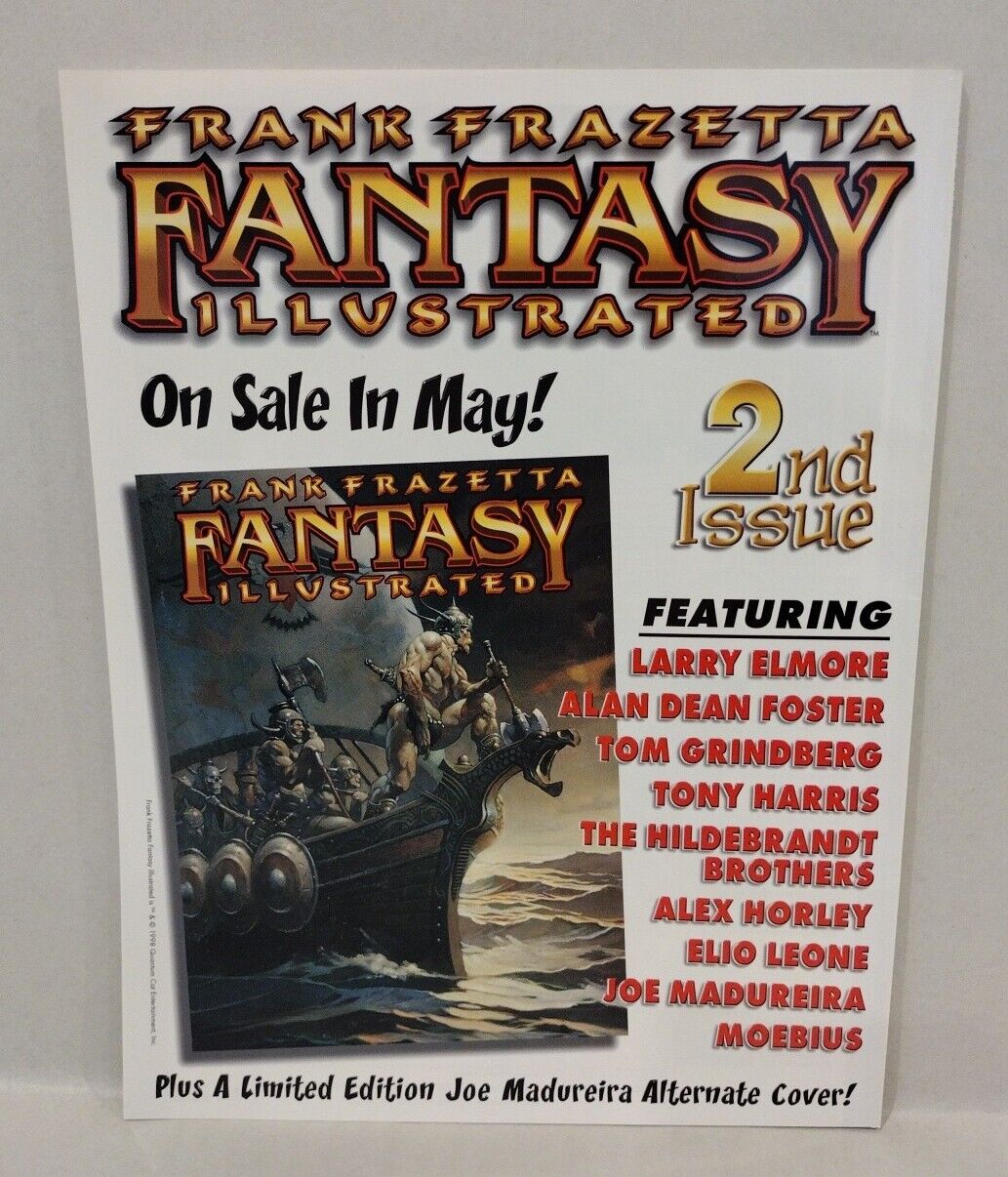 FRANK FRAZETTA Fantasy Illustrated 1 (1998) Comic Magazine Joseph Linsner Cover