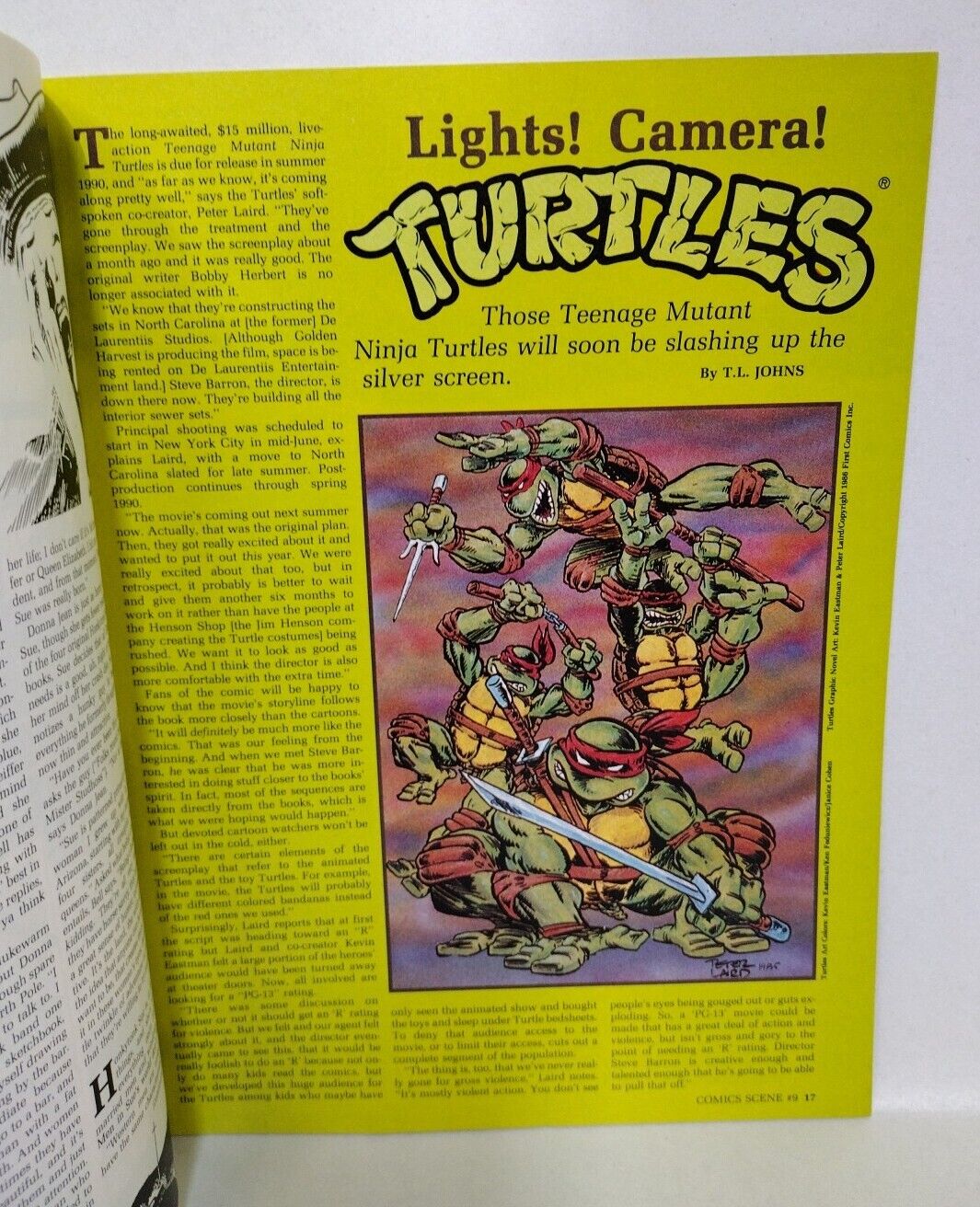 Comics Scene 9 (1989) Starlog Magazine Moebius TMNT Batman Movie FN