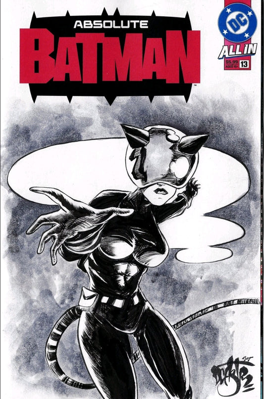 Absolute Batman 13 (2025) DC Comic Sketch Variant Cvr W Original Dave Castr Art