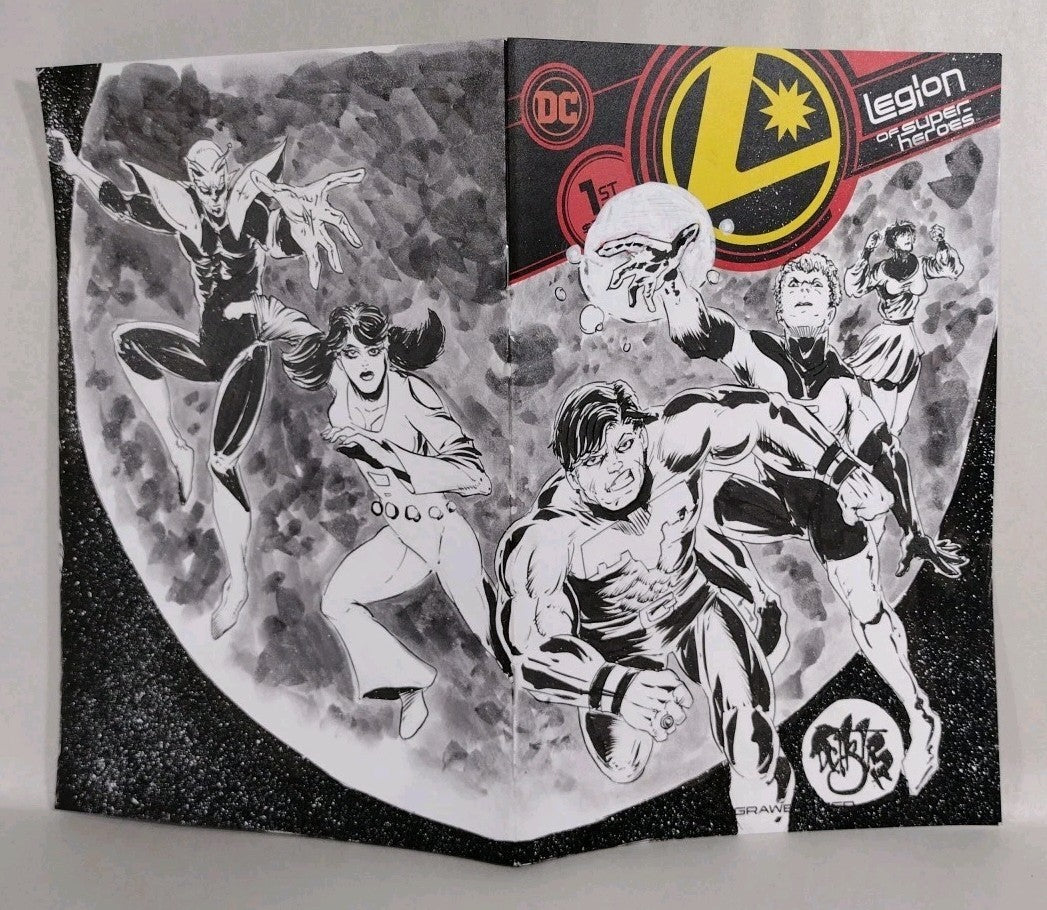 Legion Of Superheroes #1 (2020) DC Sketch Var Comic Cover W Original DCastr Art