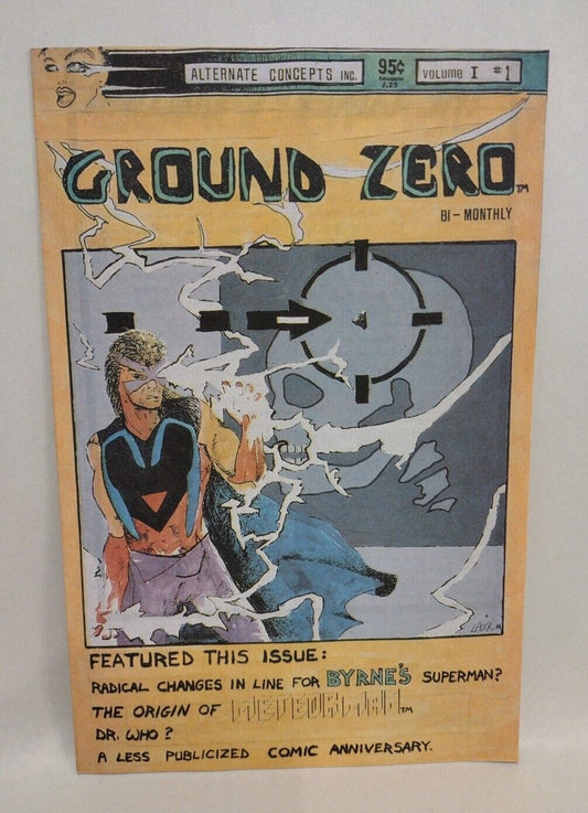 Ground Zero Bi-Monthly #1 (1986) Alternative Comic & Fanzine 1st Meteor Man