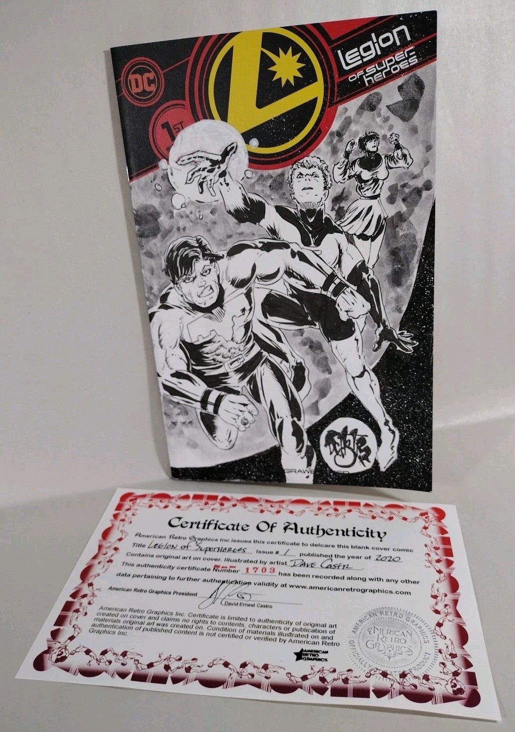 Legion Of Superheroes #1 (2020) DC Sketch Var Comic Cover W Original DCastr Art