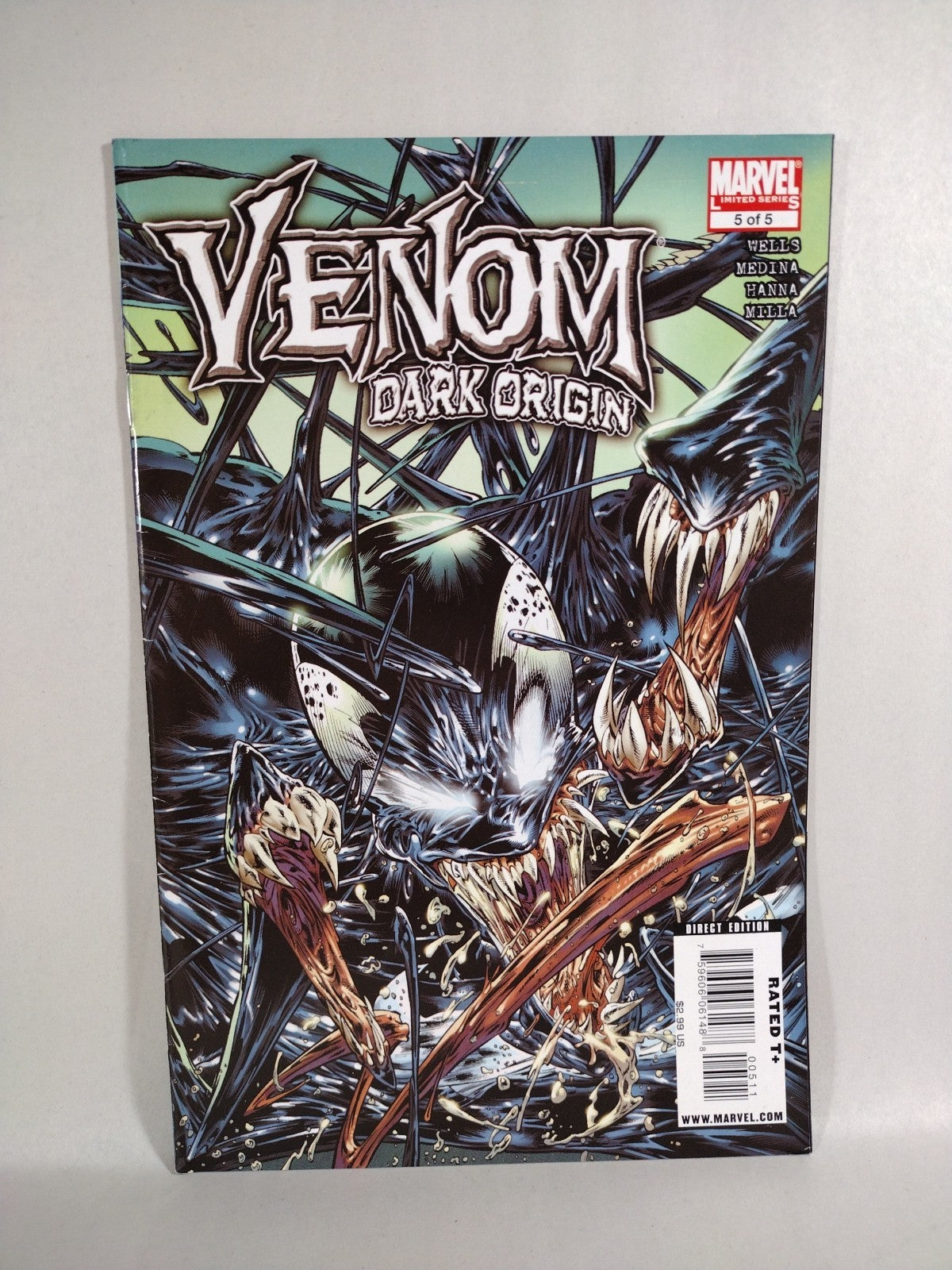 Venom Dark Origin (2008) Marvel Comic Lot #1 2 3 5 Zeb Wells Angel Medina VF