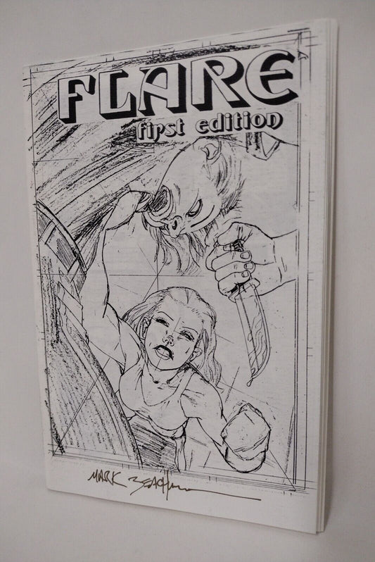 Flare #5 First Edition (1993) Rare Signed Production Ashcan Mark Beachum Heroic
