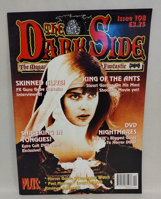 The Dark Side Magazine #108 (2004) Stuart Gordon UK Horror Guide Gabe Bartalos