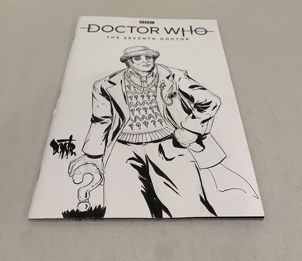 DOCTOR WHO: THE SEVENTH DOCTOR #1 Blank Variant Cover Comic 2018 W Original Art