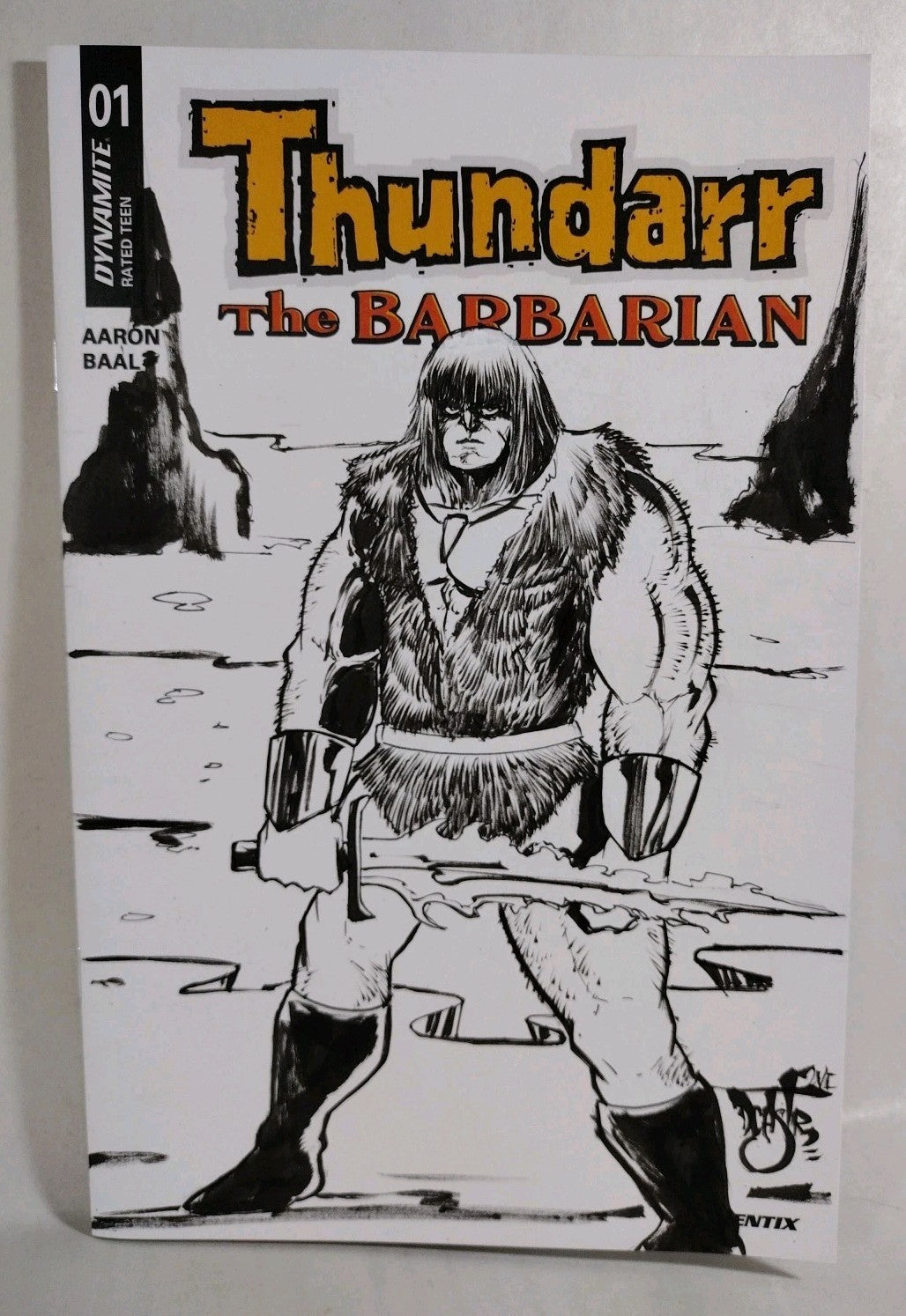 Thunder The Barbarian 1 Dynamite 2026 Sketch Cover Variant W Original DCastr Art