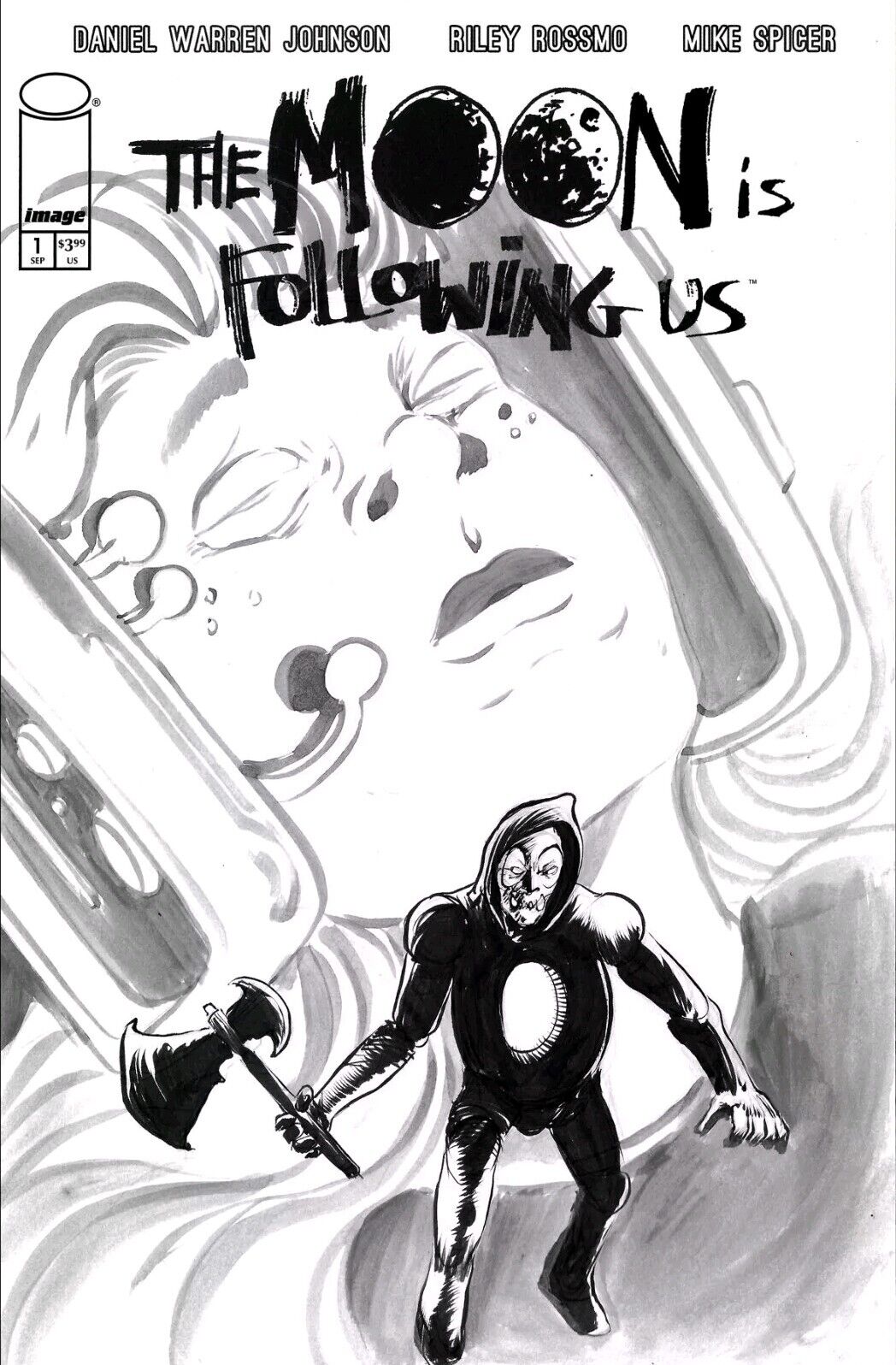 The Moon Is Following Us #1 (2024) Image Comics Sketch Cover Var W Original Art