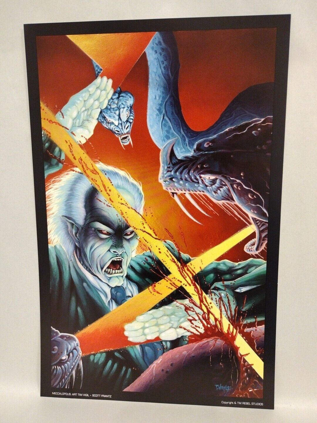 Rebel Studios Cover Portfolio (1992) Signed Joe Vigil David Barbor 5 Print Set 