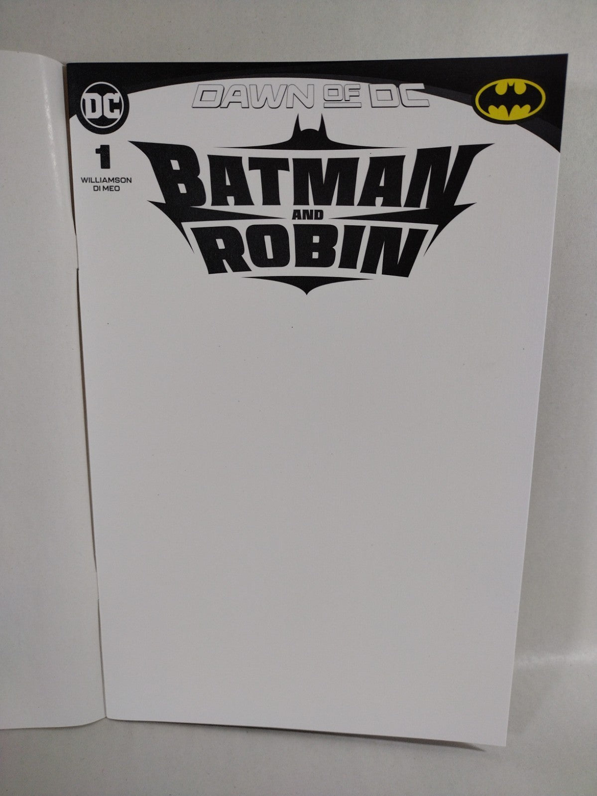 Batman And Robin #1 (2023) DC Comic Blank Sketch Cover Variant Williamson NM