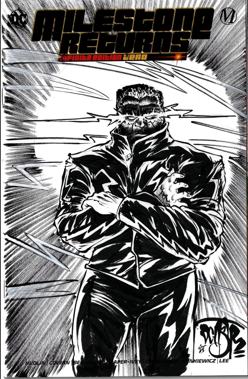 MILESTONE RETURNS INFINITE EDITION #1 Sketch Variant Cover W Original DCastr Art