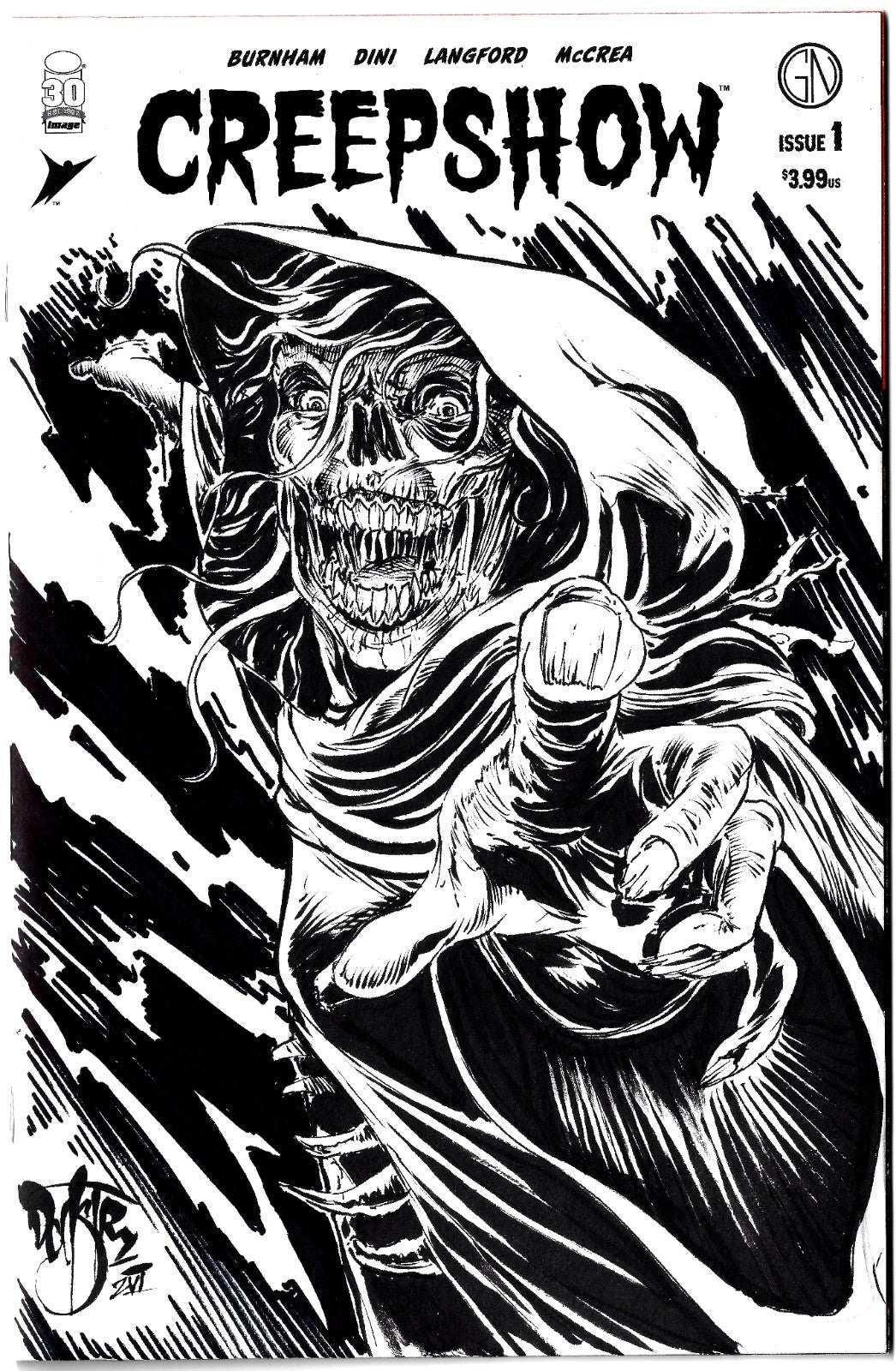 Creepshow #1 (2022) Image Comic Sketch Cover Variant W Original Dave Castr Art