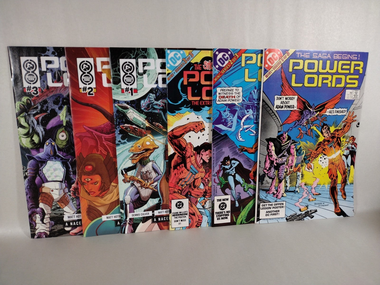 Power Lords Complete Comic Series Set DC 1983 #1-3 Nacelle 2025 #1-3 VF-NM
