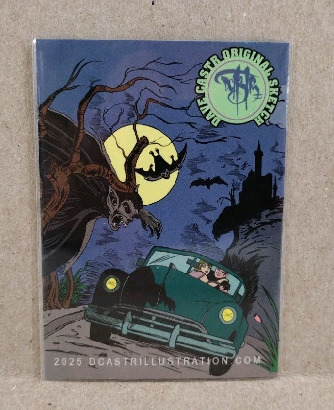 Dave Castr Crusin (2025) OAC Sketch Card W Original Marvel Mysterio Art ACEO