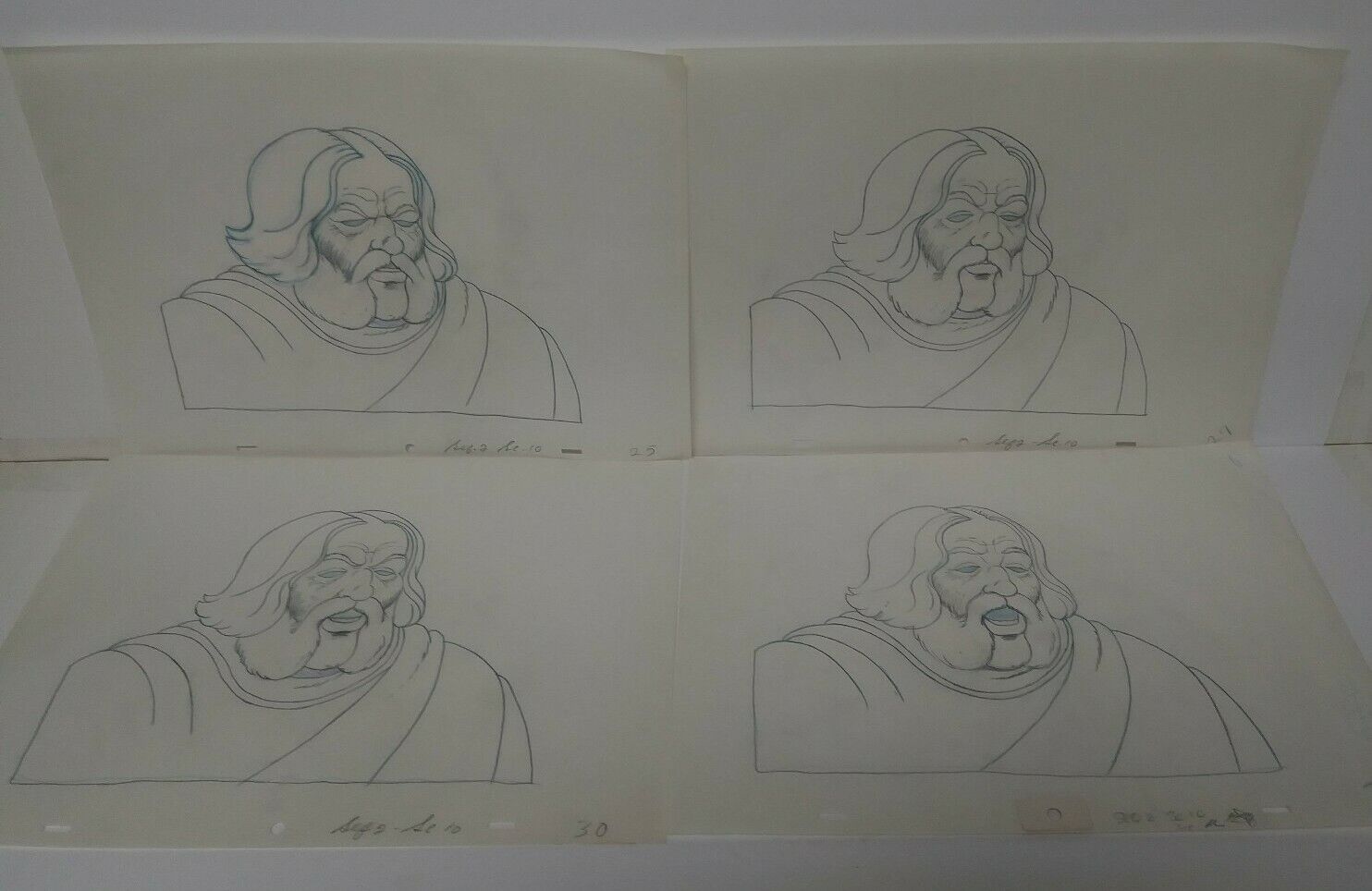 Lot Of 10 Original 1981 Heavy Metal Animation Pencil Art Prelims of Elder TAARNA