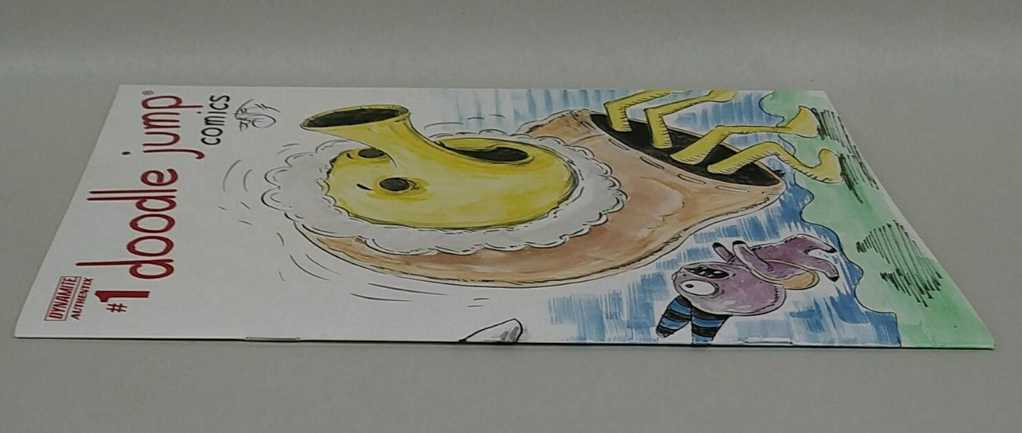 Doodle Jump Comics 1 Keenspot 2014 Sketch Cover Comic W Original Dave Castr Art