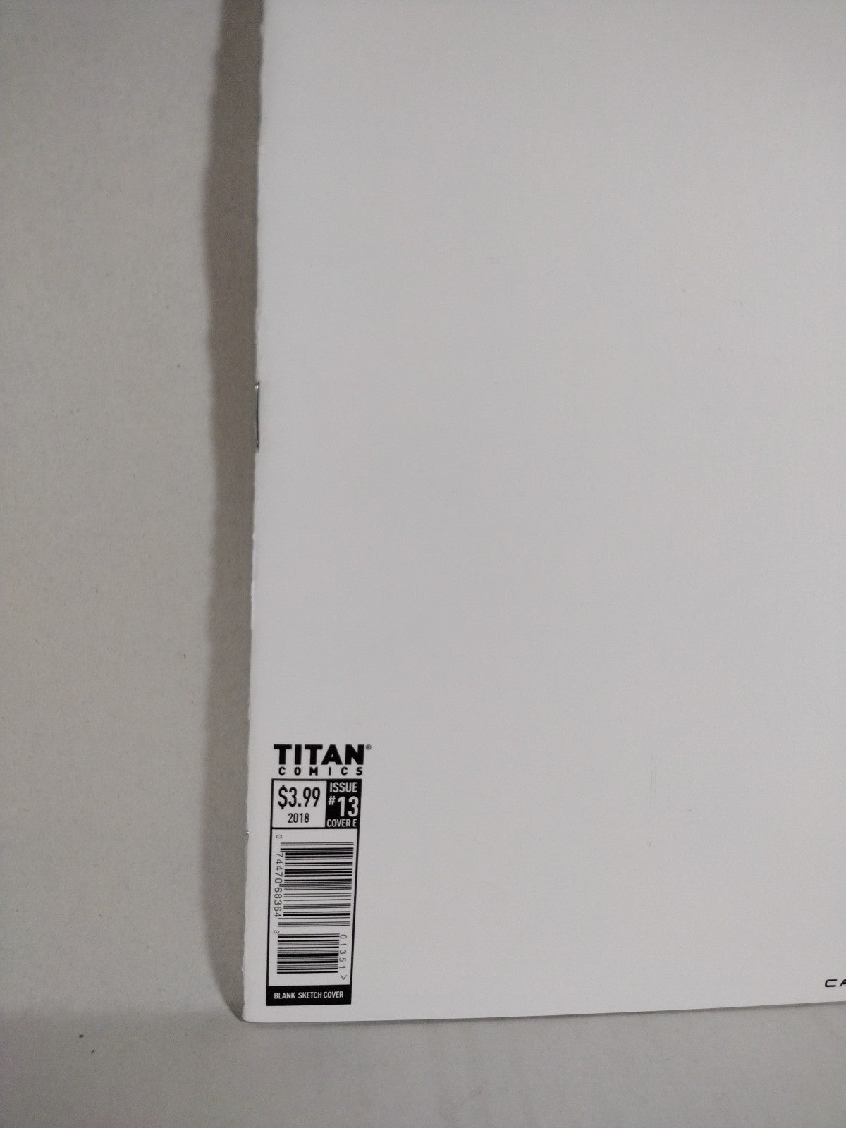 Robotech #13 (2018) Titan Comic Blank Sketch Variant Cover VF-NM