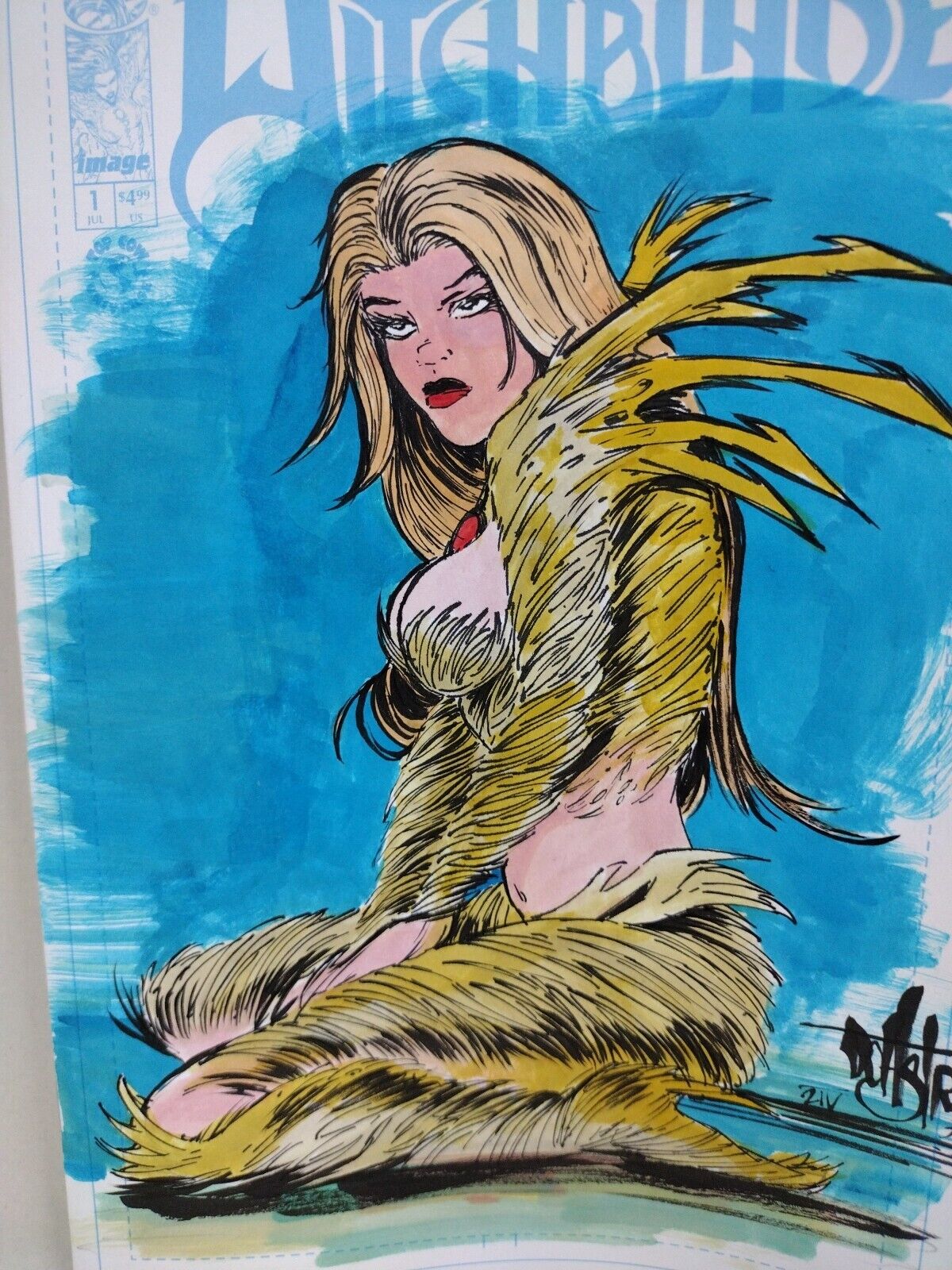 Witchblade #1 (2024) Image Comic Sketch Cover Variant W Original Dave Castr Art